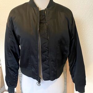 Nike Dri-Fit cropped satin training jacket